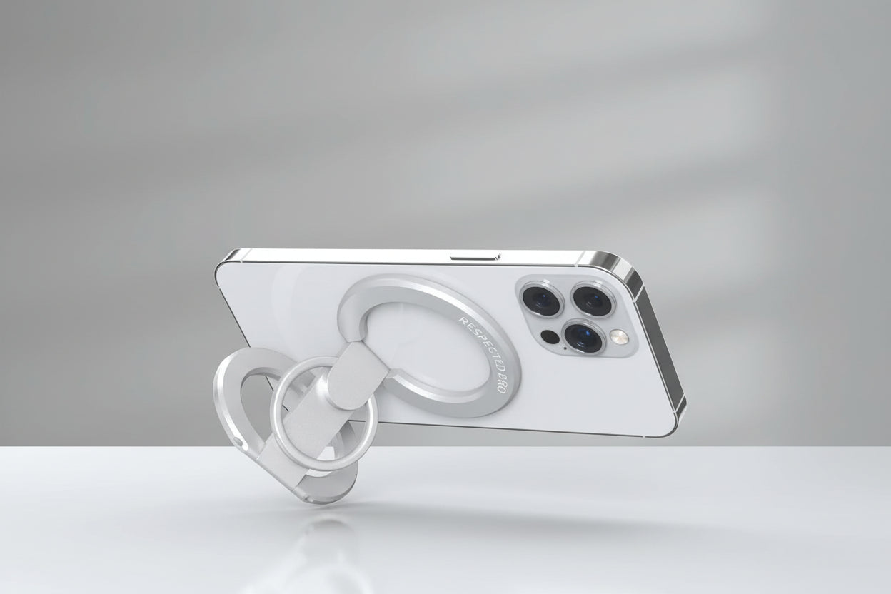 Respectbro™ RingGrip Magnetic Dual-Ring Phone Holder & Stand