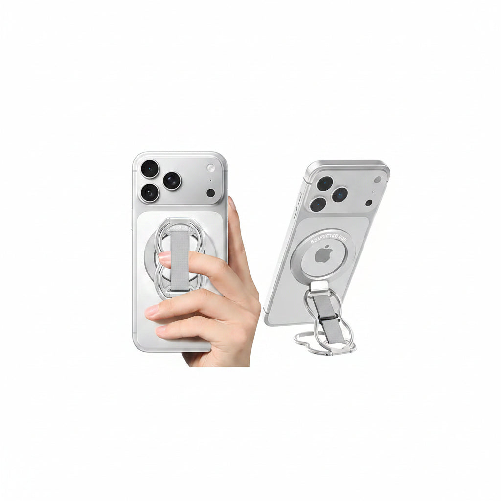 RESPECTED BRO Magnetic Phone Grip Stand with Finger Strap