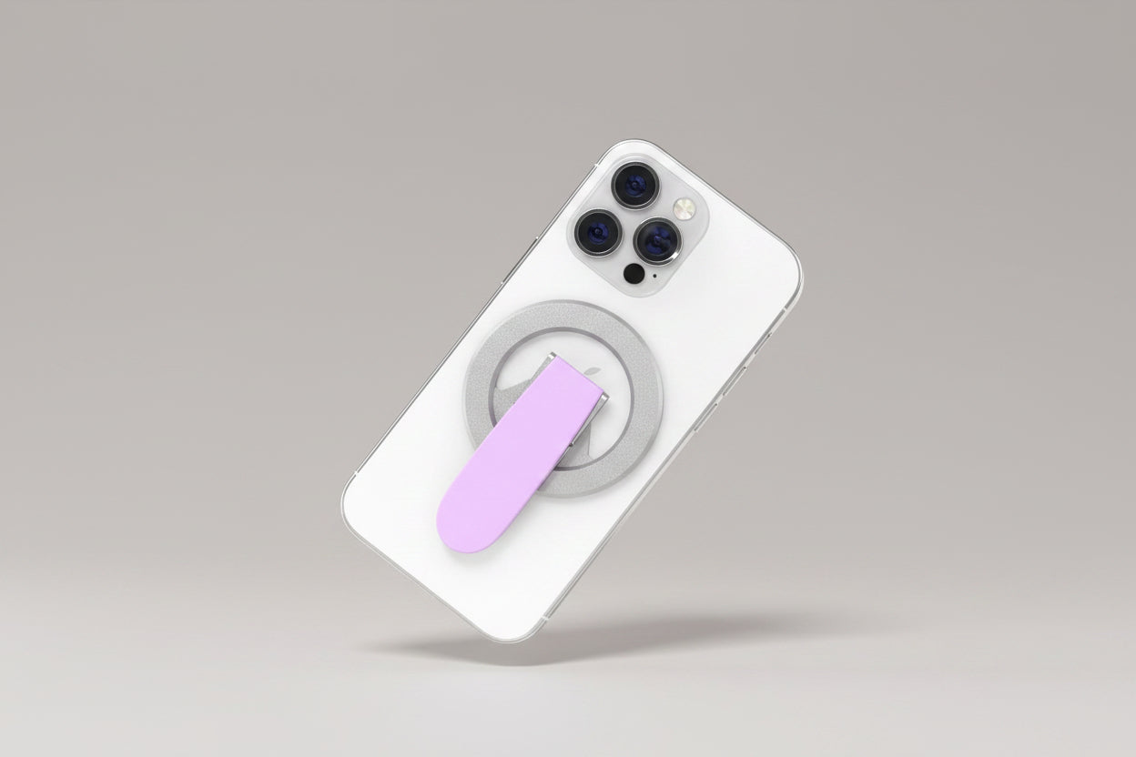Respectbro™ MagGrip Lite Magnetic Phone Grip, Stand & Finger Strap