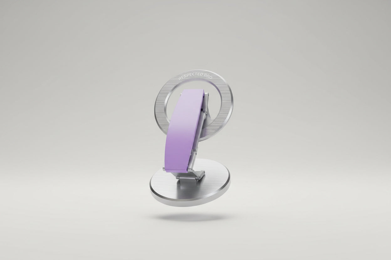 Respectbro™ MagGrip Lite Magnetic Phone Grip, Stand & Finger Strap