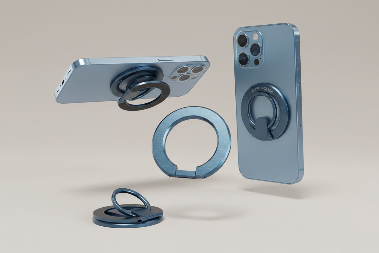 Magnetic-Phone-Ring-Holder with Dual Rings
