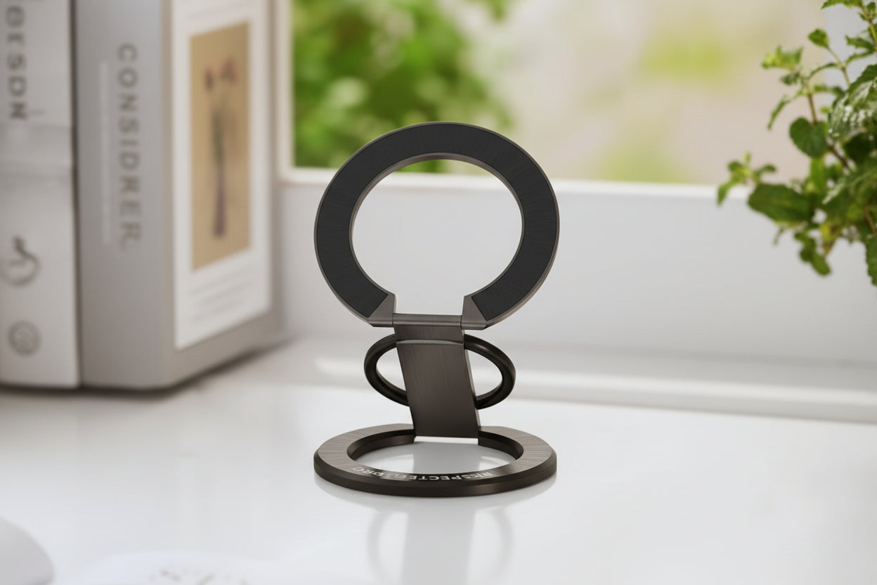 Magnetic-Phone-Ring-Holder with Dual Rings