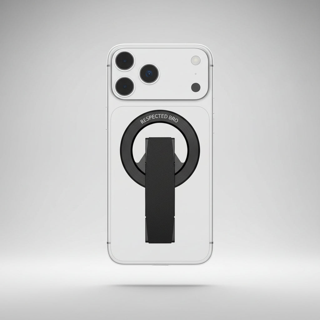 Respectbro™ MagGrip Flex Magnetic Phone Grip, Stand & Finger Strap for Total Control