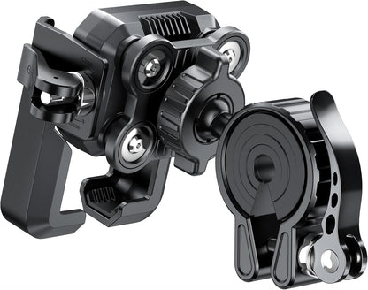 Motorcycle-Phone-Mount & Bike Phone Holder - Durable Phone Holder for Bike and Motorcycle, Bicycle Phone Mount, Fits All Smartphones (Black)