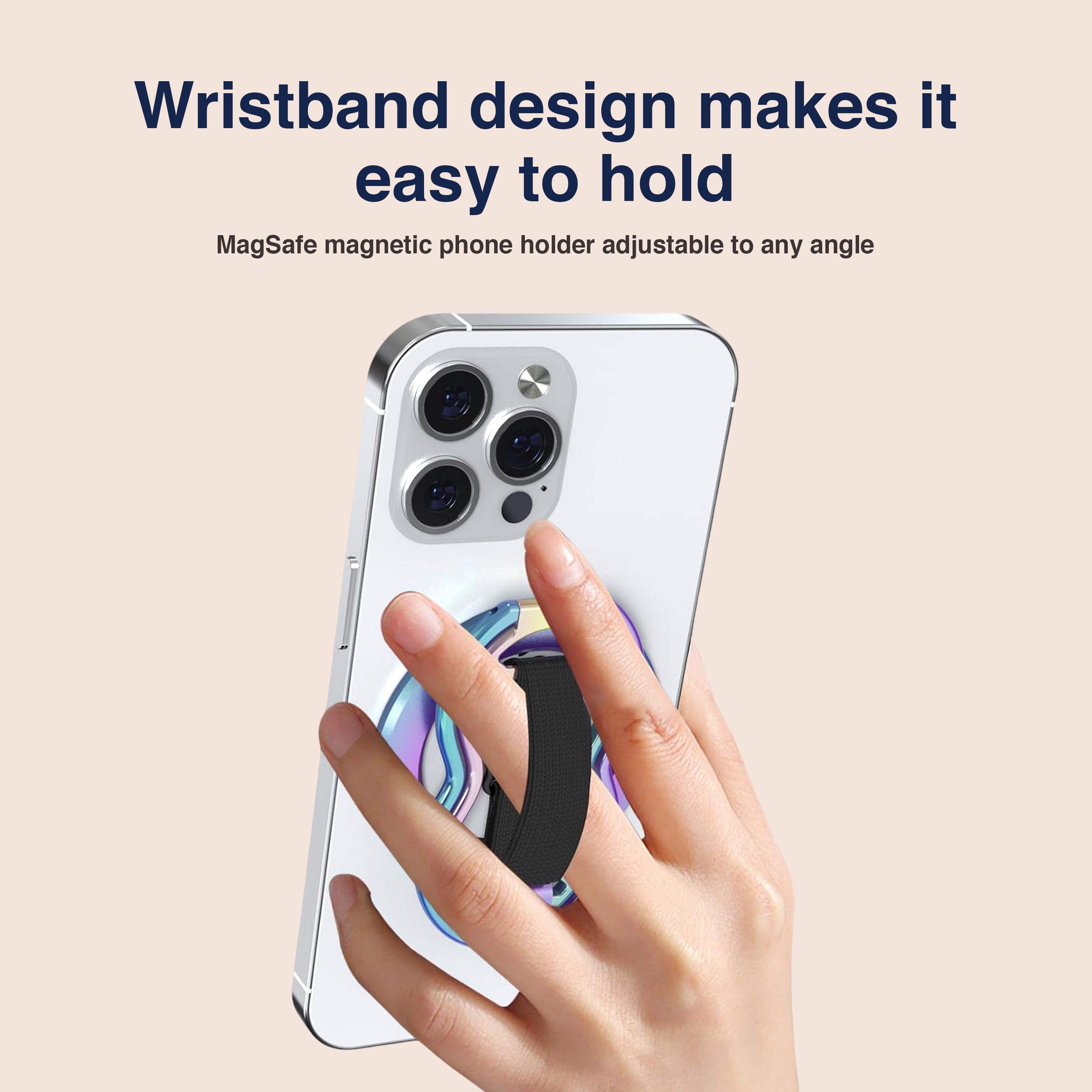 RESPECTED BRO Magnetic Phone Grip Stand with Finger Strap