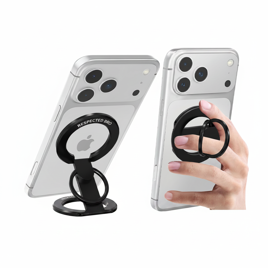 RESPECTED BRO Magnetic Phone Ring Holder with Dual Rings
